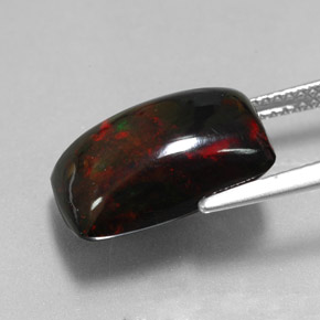 Black Opal Gemstone in 15 x 9.9 mm Size for Sale, Black Opal Stone in Multicolor Color