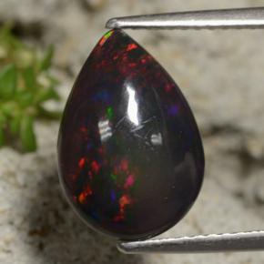 2.7ct Pear Cabochon Multicolor Black Opal for sale thumb image of 2.7ct Pear Cabochon Multicolor Black Opal (ID: 471942)
