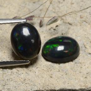 1.2ct Oval Cabochon Multicolor Black Opal Gem for sale 1.2ct Oval Cabochon Multicolor Black Opal Gem (ID: 473120)