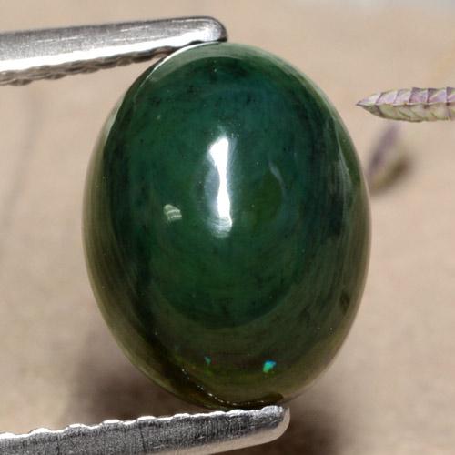 Multicolor Ópalo Negro Gema - 1.4ct Cabujón Óvalo (ID: 473155)