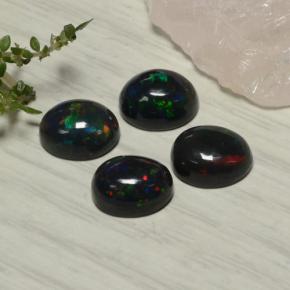 Multicolor Black Opal Gem - 1.4ct Oval Cabochon (ID: 473261)