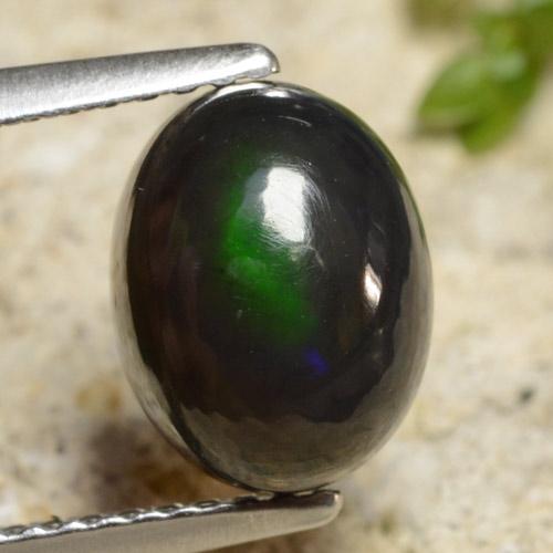 彩色 黑蛋白石 Gem - 1.7ct 椭圆形凸面型 (ID: 473441)