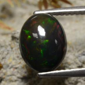 Многоцветный Черный Опал Камень - 1.9ct Овал Кабошон (ID: 473685)