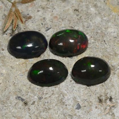 4.58ctw Natural Multicolor Black Opal, Oval, Translucent