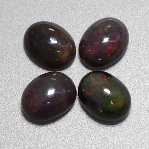 1.4ct Oval Cabochon Multicolor Black Opal for sale thumb image of 1.4ct Oval Cabochon Multicolor Black Opal (ID: 473746)