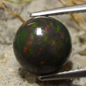 2.1ct Round Cabochon Multicolor Black Opal Gem for sale 2.1ct Round Cabochon Multicolor Black Opal Gem (ID: 473782)