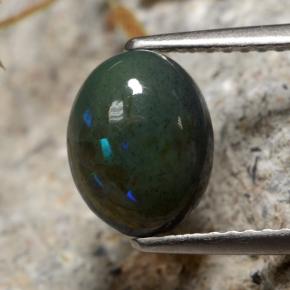 1.3ct Oval Cabochon Multicolor Black Opal for sale thumb image of 1.3ct Oval Cabochon Multicolor Black Opal (ID: 473855)