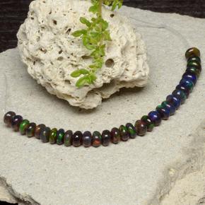 Multicolor Ópalo Negro Gema - 0.1ct Rondelle (ID: 482442)