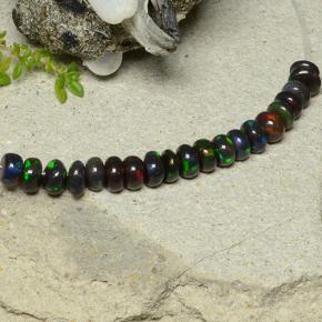 Multicolor Ópalo Negro Gema - 0.2ct Rondelle (ID: 482571)