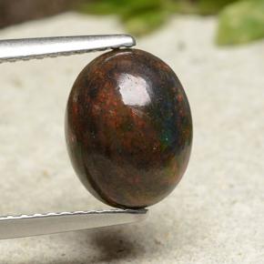 彩色 黑蛋白石 Gem - 1.5ct 椭圆形凸面型 (ID: 490380)