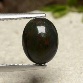 1.5ct Oval Cabochon Multicolor Black Opal for sale thumb image of 1.5ct Oval Cabochon Multicolor Black Opal (ID: 490388)
