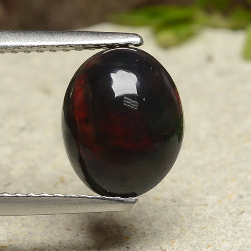 Multicolor Black Opal Gem - 1.7ct Oval Cabochon (ID: 490389)