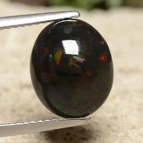 3ct Oval Cabochon Multicolor Black Opal Gem for sale 3ct Oval Cabochon Multicolor Black Opal Gem (ID: 490468)
