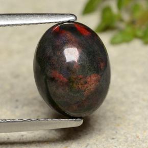 Multicolor Black Opal Gem - 1.9ct Oval Cabochon (ID: 490583)