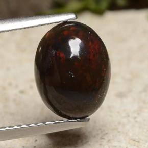 1.6ct Oval Cabochon Multicolor Black Opal for sale thumb image of 1.6ct Oval Cabochon Multicolor Black Opal (ID: 490697)