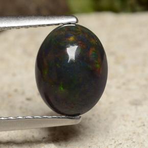 1.4ct Oval Cabochon Multicolor Black Opal for sale thumb image of 1.4ct Oval Cabochon Multicolor Black Opal (ID: 490702)