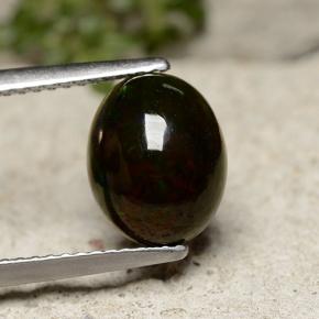 Многоцветный Черный Опал Камень - 1.8ct Овал Кабошон (ID: 490862)
