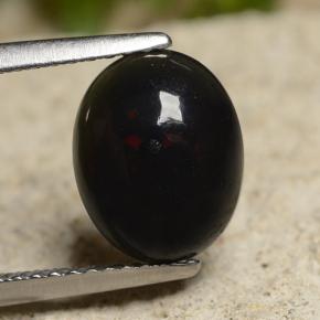 Многоцветный Черный Опал Камень - 1.5ct Овал Кабошон (ID: 490879)