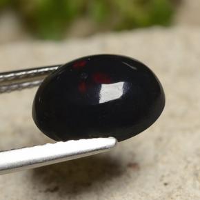 Black Opal Gemstone in 10 x 8 mm (calibrated) Size for Sale, Black Opal Stone in Multicolor Color