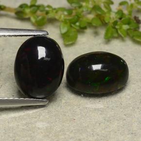 Multicolor Black Opal Gem - 1.9ct Oval Cabochon (ID: 490885)