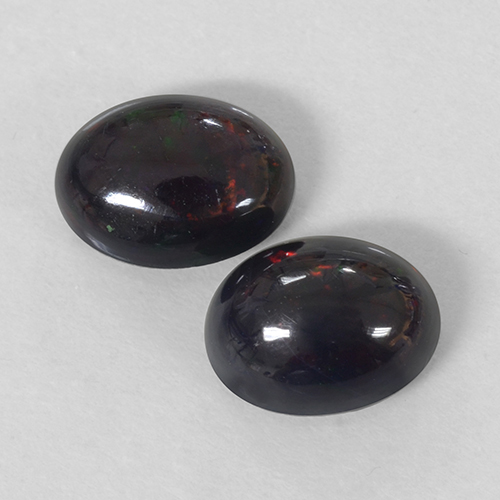 Multicolor Black Opal Gem - 1ct Oval Cabochon (ID: 499851)