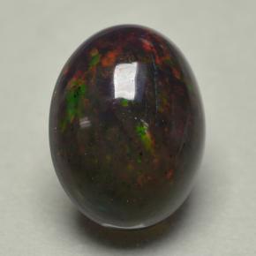 0.6ct Oval Cabochon Multicolor Black Opal Gem for sale 0.6ct Oval Cabochon Multicolor Black Opal Gem (ID: 500065)