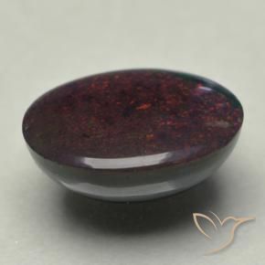 Black Opal Gemstone in 8 x 6 mm (calibrated) Size for Sale, Black Opal Stone in Multicolor Color