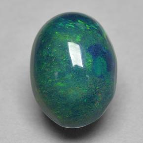 0.6ct Oval Cabochon Multicolor Black Opal Gem for sale 0.6ct Oval Cabochon Multicolor Black Opal Gem (ID: 500136)