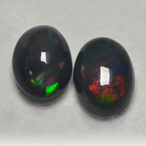 0.7ct Oval Cabochon Multicolor Black Opal Gem for sale 0.7ct Oval Cabochon Multicolor Black Opal Gem (ID: 500238)