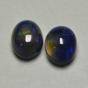 0.9ct Oval Cabochon Multicolor Black Opal Gem for sale 0.9ct Oval Cabochon Multicolor Black Opal Gem (ID: 500244)