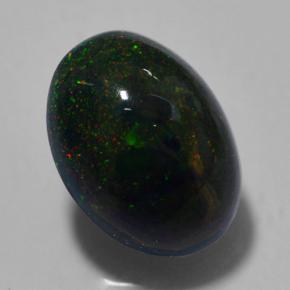 0.6ct Oval Cabochon Multicolor Black Opal Gem for sale 0.6ct Oval Cabochon Multicolor Black Opal Gem (ID: 500357)