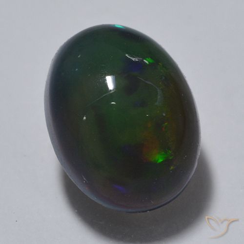 0.79 ct Oval Black Opal, 8.2 x 6.2 mm From Ethiopia, Photo A