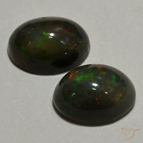 1.93ctw Natural Multicolor Black Opal, Oval, Translucent