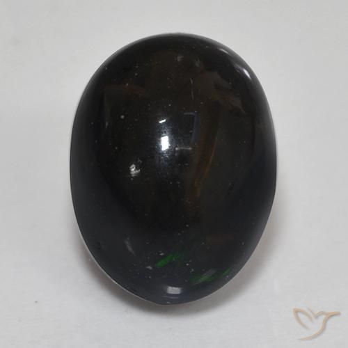 1.46ct Natural Multicolor Black Opal, Oval, Opaque