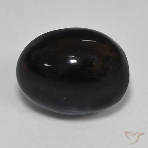 1.46 ct Multicolor Black Opal Stone, Natural Black Opal in Oval Cabochon Shape for Sale