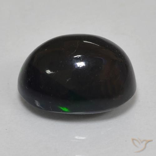 Black Opal Gemstone in 9 x 7 mm (calibrated) Size for Sale, Black Opal Stone in Multicolor Color