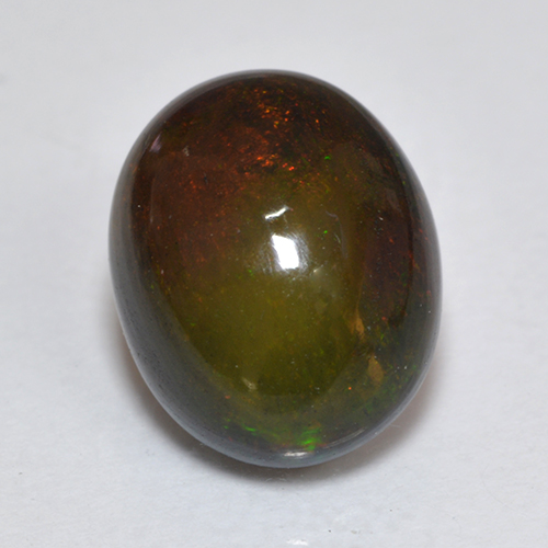 Многоцветный Черный Опал Камень - 1.5ct Овал Кабошон (ID: 501132)
