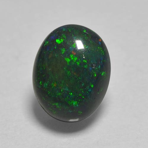 Multicolor Black Opal Gem - 1.4ct Oval Cabochon (ID: 501341)