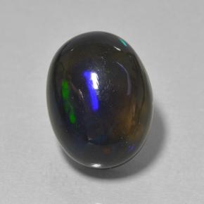 3.3ct Oval Cabochon Multicolor Black Opal Gem for sale 3.3ct Oval Cabochon Multicolor Black Opal Gem (ID: 501344)