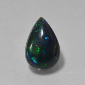 0.7ct Pear Cabochon Multicolor Black Opal Gem for sale 0.7ct Pear Cabochon Multicolor Black Opal Gem (ID: 501345)