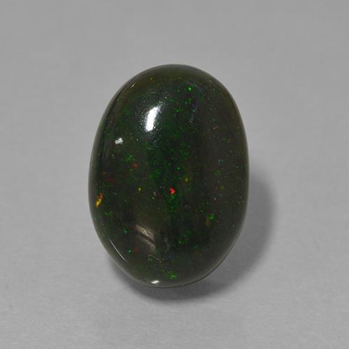 Многоцветный Черный Опал Камень - 1.6ct Овал Кабошон (ID: 501349)