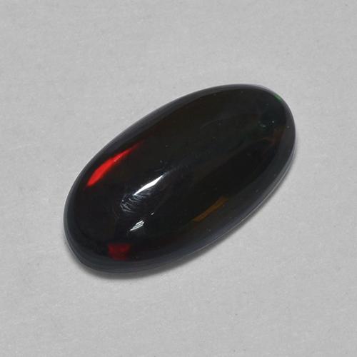 彩色 黑蛋白石 Gem - 0.9ct 椭圆形凸面型 (ID: 514154)