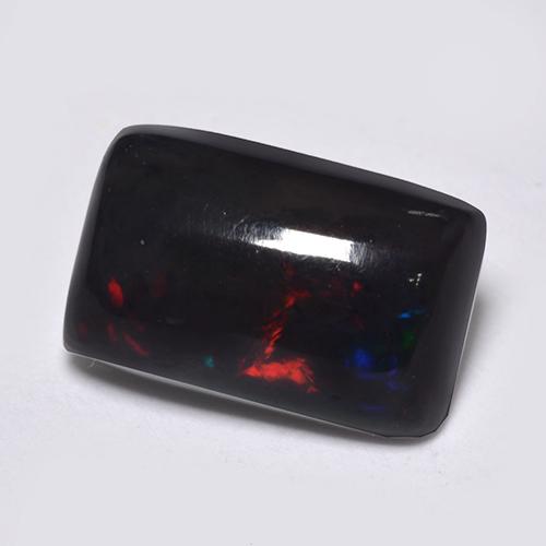 マルチカラー ブラックオパール 宝石 - 1.2ct バゲットカボション (ID: 514314)
