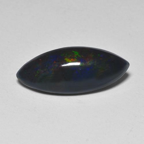 Multicolor Ópalo Negro Gema - 1.8ct Cabujón Cortada Marquesa (ID: 514412)