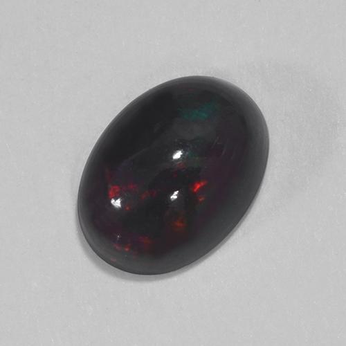 Multicolor Black Opal Gem - 0.9ct Oval Cabochon (ID: 514538)