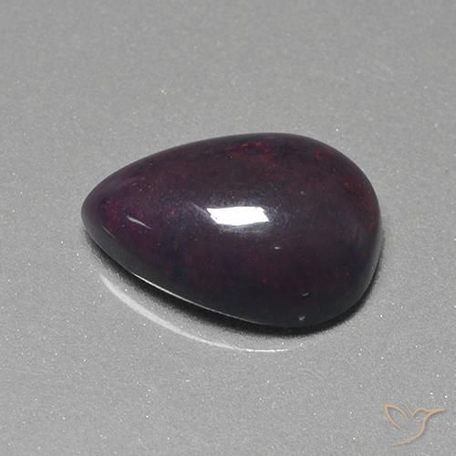1.28 ct Multicolor Black Opal Stone, Natural Black Opal in Pear Cabochon Shape for Sale
