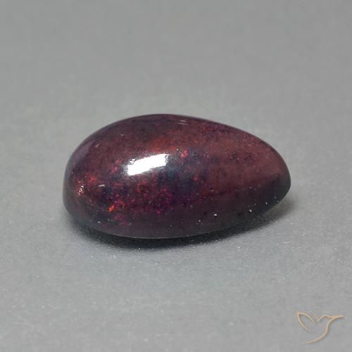 Black Opal Gemstone in 10 x 6.6 mm Size for Sale, Black Opal Stone in Multicolor Color