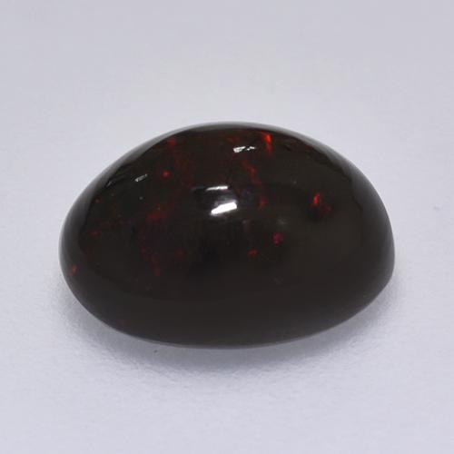 Black Opal Gemstone in 9 x 7 mm (calibrated) Size for Sale, Black Opal Stone in Multicolor Color