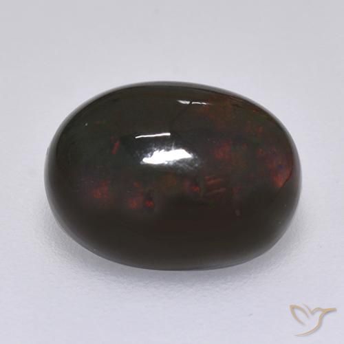 1.27ct Natural Multicolor Black Opal, Oval, Opaque