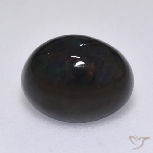 1.44ct Natural Multicolor Black Opal, Oval, Opaque
